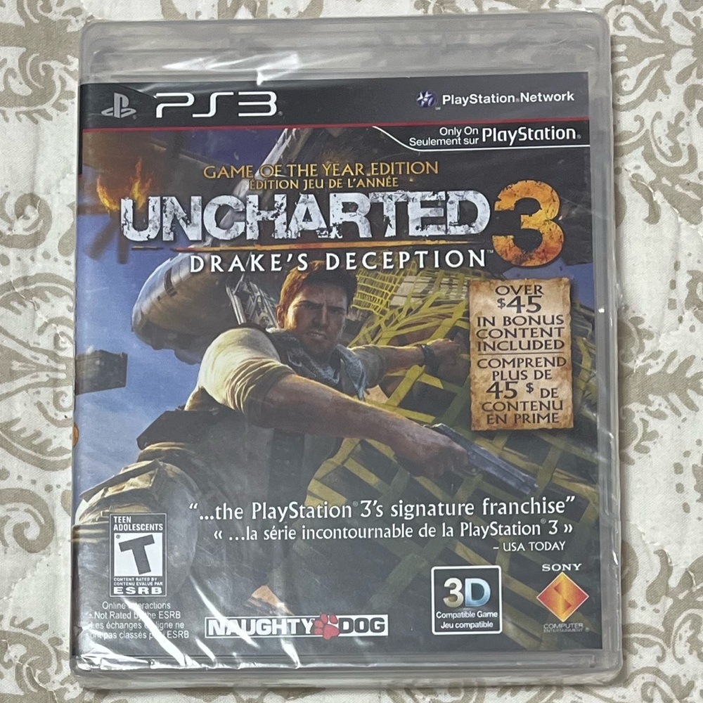 Uncharted 3: Drake's Deception - Game of the Year Edition for PS3, NWT